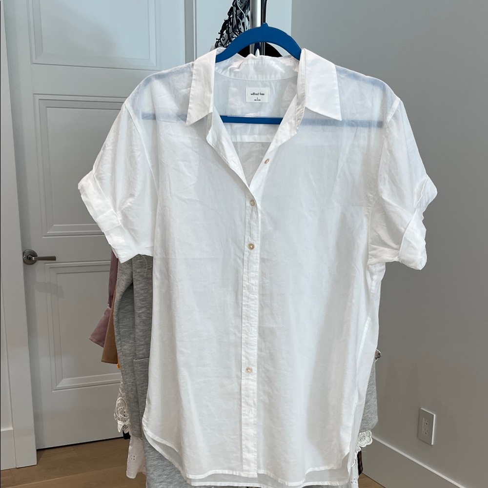 Aritzia Crisp White Button Down Shirt
